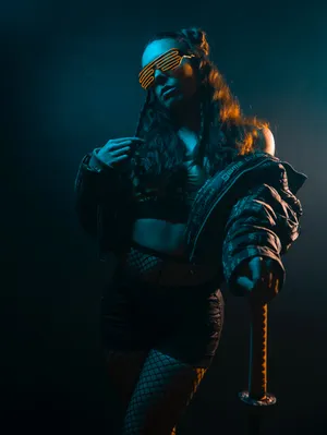 Dazzling Neon Fashion Show Wallpaper