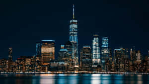 Dazzling Night Lights Of New York City Wallpaper