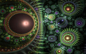 Dazzling Psychedelic Fractal Explosion Wallpaper