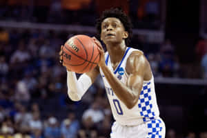 De'aaron Fox Kentucky White Jersey Wallpaper