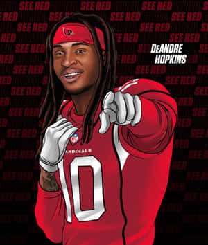 De Andre Hopkins Cardinals Illustration Wallpaper