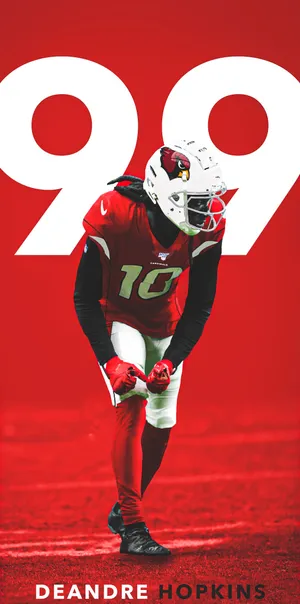 De Andre Hopkins Number10 Red Background Wallpaper