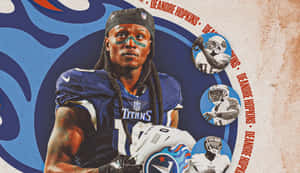 De Andre Hopkins Titans Illustration Wallpaper