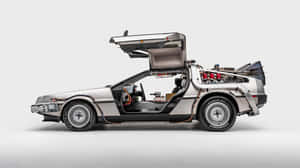 De Lorean Time Machine Side View Wallpaper