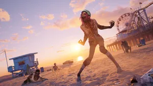 Dead Island2 Zombie Beach Sunset Wallpaper