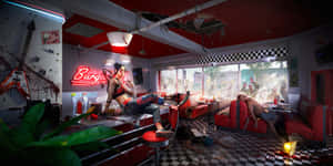 Dead Island2 Zombie Outbreak Diner Wallpaper