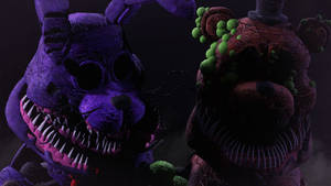 Dead Nightmare Freddy X Bonnie Wallpaper