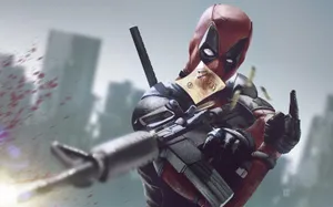 Deadpool 2 Action Pose Wallpaper Wallpaper