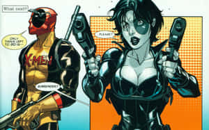 Deadpool And Domino - Marvel Comic Team-up Wallpaper