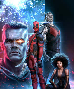 Deadpool And Domino - Unstoppable Duo Wallpaper