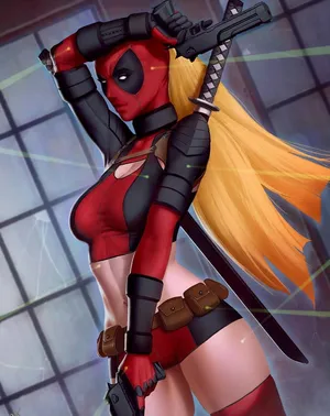 Deadpool And Lady Deadpool Dynamic Duo Wallpaper