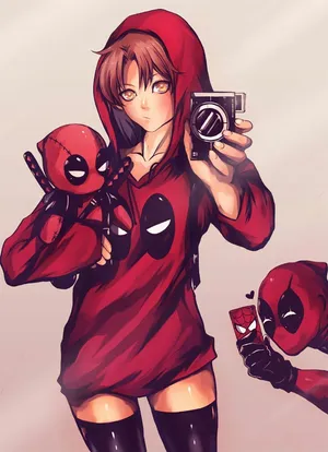 Deadpool And Lady Deadpool: Unstoppable Mercenary Duo Wallpaper