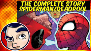 Deadpool And Spiderman Hanging Out Together Wallpaper