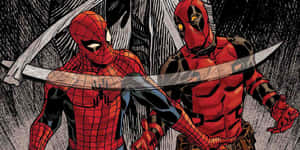 Deadpool And Spiderman Team Up Wallpaper