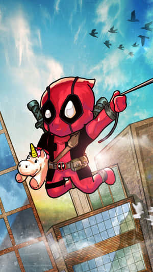 Deadpool Cartoon Unleashed Wallpaper