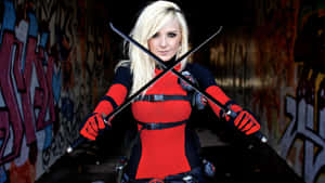 Deadpool_ Cosplay_ Female_ Version Wallpaper