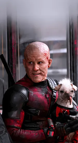 Deadpool Holding Dogpool Wallpaper