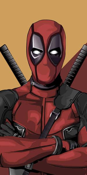 Deadpool In Action: A Stunning Art Piece Wallpaper