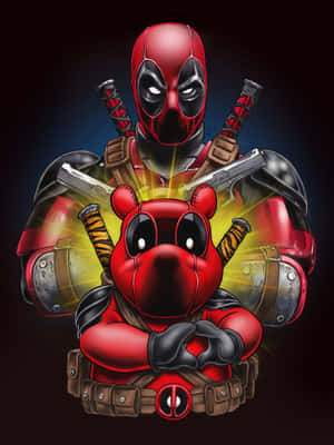 Deadpool In Action - Animated Marvel Superhero Wallpaper