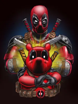 Deadpool In Action - Animated Marvel Superhero Wallpaper