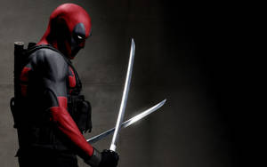 Deadpool Movie Wielding Swords Awesome Poster Wallpaper