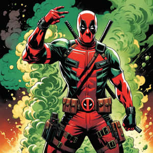 Deadpool_ Salute_ Comics_ Illustration Wallpaper