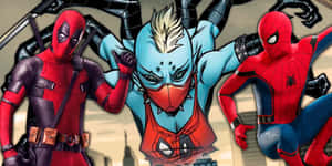 Deadpool & Spider-man Team Up Wallpaper