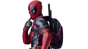 Deadpool Standing On A Rooftop, Overlooking The City Wallpaper