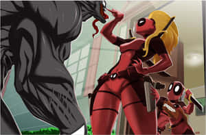 Deadpool Teams Up With Lady Deadpool Wallpaper
