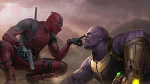 Deadpool_vs_ Thanos_ Showdown Wallpaper