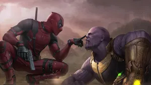 Deadpool_vs_ Thanos_ Showdown Wallpaper