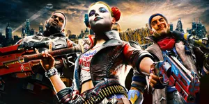 Deadshot_ Harley_ Quinn_ City_ Backdrop Wallpaper