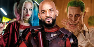 Deadshot_ Harley Quinn_ Joker_ Collage Wallpaper