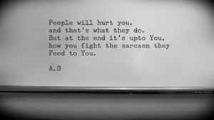 Dealing With Sarcastic People Quote Wallpaper