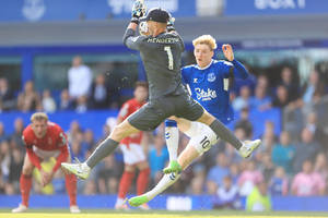 Dean Henderson Jump Catch Wallpaper