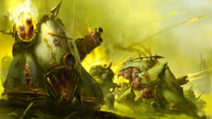 Death Guard Warriors Advancing Wallpaper