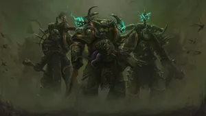 Death Guard Warriors Advancing Wallpaper