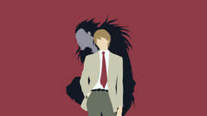 Death Note Ryukand Light Yagami Silhouette Wallpaper