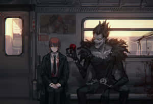 Death Note Ryukand Lightin Train Wallpaper