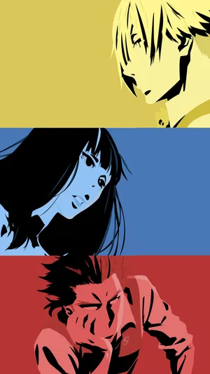 Death Parade Characters Triptych Wallpaper