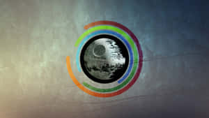 Death Star Through Rainbow Ring4 K Wallpaper Wallpaper