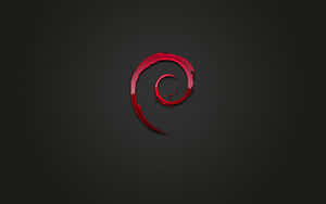 Debian Logo Dark Background Wallpaper