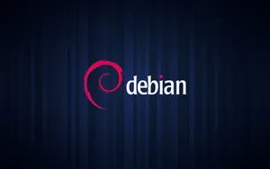 Debian Logo Dark Background Wallpaper