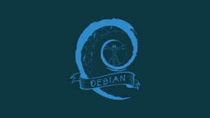 Debian Logo Dark Background Wallpaper