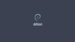 Debian Logo Dark Background Wallpaper