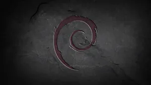 Debian Logo Dark Texture Wallpaper