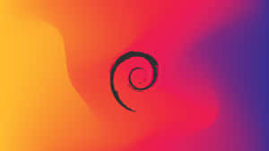 Debian Logo Gradient Background Wallpaper