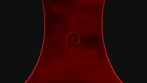 Debian Red Spiral Abstract Wallpaper