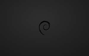 Debian Spiral Logo Dark Background Wallpaper