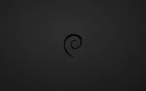 Debian Spiral Logo Dark Background Wallpaper
